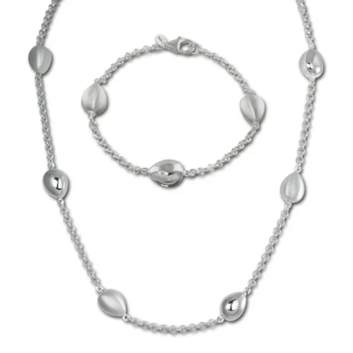 SilberDream Schmuck Set Tropfen Collier & Armband 925 Silber SDS416