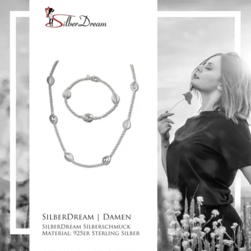 SilberDream Schmuck Set Tropfen Collier & Armband 925 Silber SDS416
