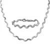 SilberDream Schmuck Set Welle Collier & Armband Damen 925 Silber SDS448J
