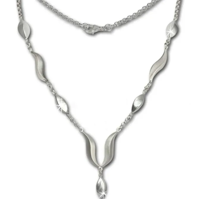 SilberDream Schmuck Set Wave Collier & Armband 925 Silber SDS410