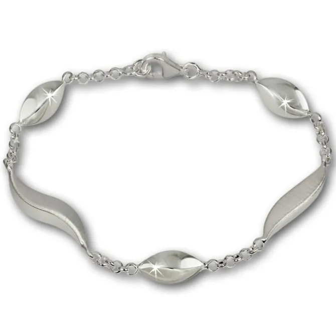 SilberDream Schmuck Set Wave Collier & Armband 925 Silber SDS410