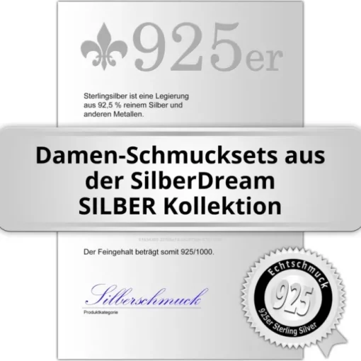 SilberDream Schmuck Set Zopf Collier & Armband Damen 925 Silber SDS463J