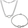SilberDream Schmuckset Herz Zirkonia Kette & Armband 925 Silber SDS423W