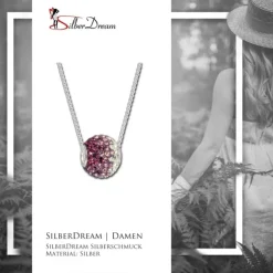 SilberDream Set Silber Kette und Bead Zirkonias GSS031