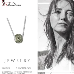 SilberDream Set Silber Kette und Bead Zirkonias GSS023