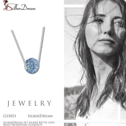 SilberDream Set Silber Kette und Bead Zirkonias GSS021