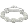 SilberDream Shamballa Armband weiß mit 9 Zirkonia Kugeln weiß SDA930