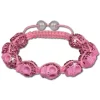SilberDream Shamballa Armband Totenkopf Zirkonia rosa SDA920