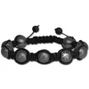 SilberDream Shamballa Armband Luxus schwarz aus Hämatit Kugeln SDY900