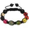 SilberDream Shamballa Armband Happy bunt 12 Kugeln SDA928