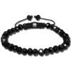 SilberDream Shamballa Armband Glas schwarz 34 geschliffene Kugeln SDA911