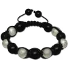 SilberDream Shamballa Armband Stein schwarz / silber SDA913