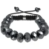 SilberDream Shamballa Armband Glas schwarz 18 geschliffene Kugeln SDA912