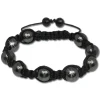 SilberDream Shamballa Armband Hämatit schwarz aus Stein Kugeln SDA919
