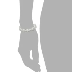 SilberDream Shamballa Armband weiß mit 9 Zirkonia Kugeln weiß SDA930