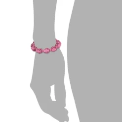 SilberDream Shamballa Armband Totenkopf Zirkonia rosa SDA920
