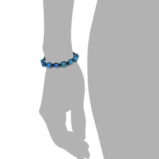SilberDream Shamballa Armband Stein blau aus Steinkugeln SDA917