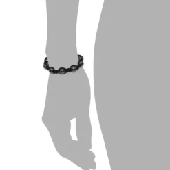 SilberDream Shamballa Armband Hämatit schwarz aus Stein Kugeln SDA919