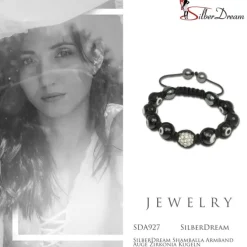 SilberDream Shamballa Armband Auge Zirkonia Kugeln SDA927