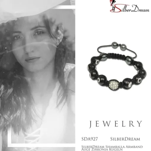 SilberDream Shamballa Armband Auge Zirkonia Kugeln SDA927