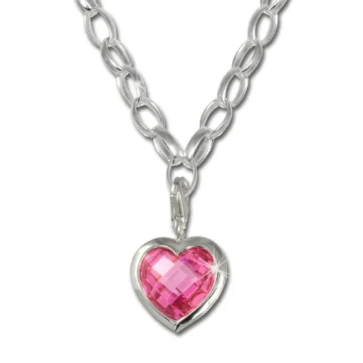 SilberDream Silber Charm Herz Anhänger + Kette FCA001