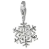 SilberDream Silber Charm Schneeflocke Armband Anhänger FC3115
