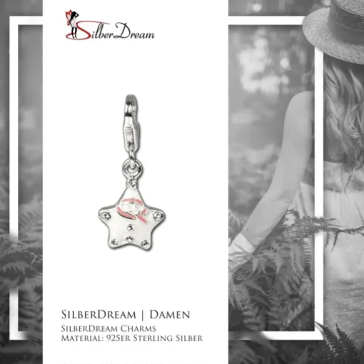 SilberDream Silber Charm Schneemann Armband Anhänger FC3130