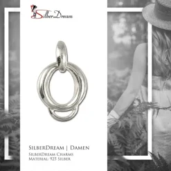 SilberDream Silber Charm Ketten Verbinder klein oval FC0065
