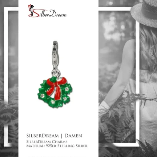 SilberDream Silber Charm Adventskranz Armband Anhänger FC3102