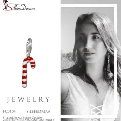 SilberDream Silber Charm Zuckerstange Armband Anhänger FC3104