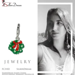 SilberDream Silber Charm Adventskranz Armband Anhänger FC3102