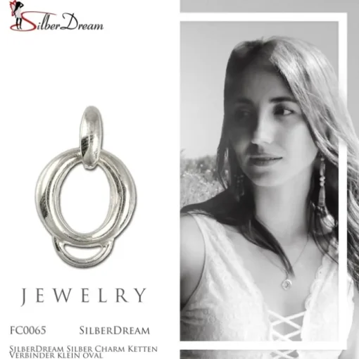 SilberDream Silber Charm Ketten Verbinder klein oval FC0065