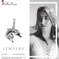 SilberDream Silber Charm Delfin Armband Ketten-Anhänger FC4101