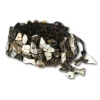 SilberDream Stein Armband Geflecht braun Armreifen SDA020
