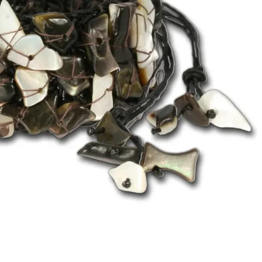 SilberDream Stein Armband Geflecht braun Armreifen SDA020
