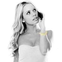 SilberDream Stein /Perlen Armband Geflecht weiß SDA017