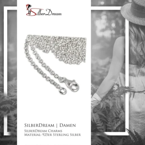 SilberDream Sterling Silber Charm Kette Halskette 50cm FC00285-1