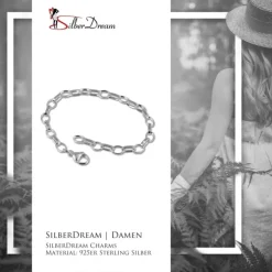 SilberDream Sterling Silber 925 Charm Bettelarmband 19cm FC0002