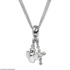 SilberDream Sterling Silber Charm Halskette Set 2x50cm FC00295-2