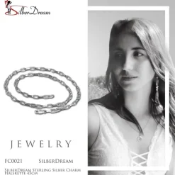 SilberDream Sterling Silber Charm Halskette 45cm FC0021