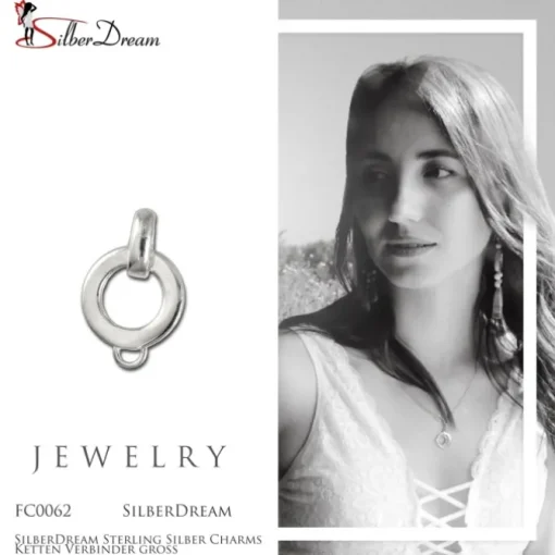 SilberDream Sterling Silber Charms Ketten Verbinder groß FC0062