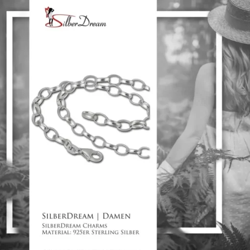 SilberDream Sterling Silber Charm Bettel Halskette 55cm FC0123