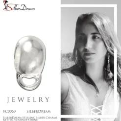 SilberDream Sterling Silber Charms Ketten Verbinder rund FC0060