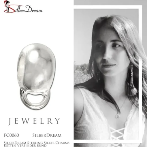 SilberDream Sterling Silber Charms Ketten Verbinder rund FC0060
