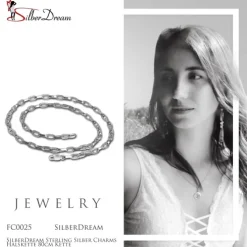 SilberDream Sterling Silber Charms Halskette 80cm Kette FC0025