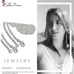 SilberDream Sterling Silber Charm Halskette 2x60cm FC00286-2