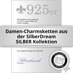SilberDream Sterling Silber Charm Halskette Set 2x50cm FC00295-2