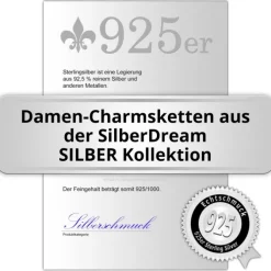 SilberDream Sterling Silber Charm Halskette 2x50cm FC00285-2