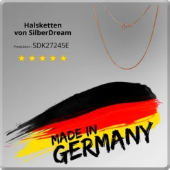 SilberDream Veneziakette rosevergoldet 925er Silber 45cm Damen Kette SDK27245E