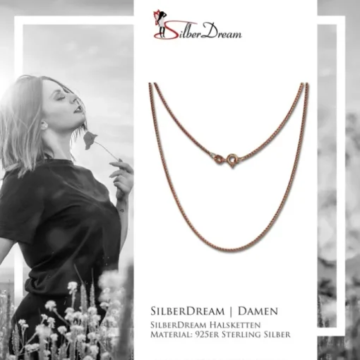 SilberDream Veneziakette rosevergoldet 925er Silber 70cm Damen Kette SDK27270E